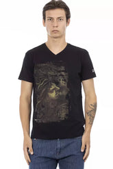 Trussardi Action Black Cotton Men T-Shirt -   -  Trussardi Action.